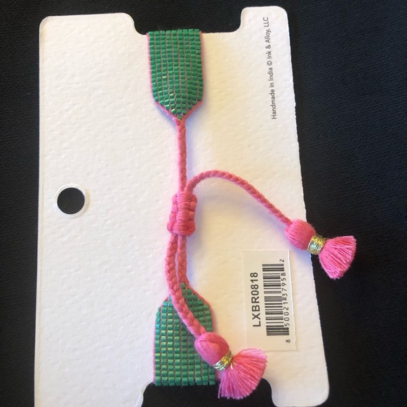 INK+ALLOY Green and Pink Beaded Bracelet - Picture 2 of 3